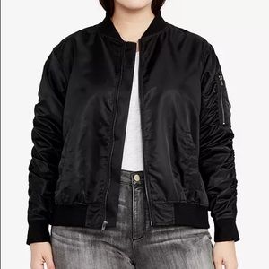 RACHEL Rachel Roy Satin Bomber Jacket
